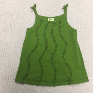 Ruffle Tank Top green - girls Size 7/8
